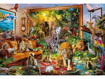 PUZZLE ANIMAUX DANS LA CHAMBRE 6000 PIECES - COLLECTION MER - EDUCA 17679