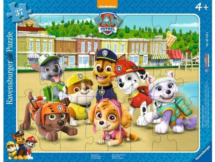 PUZZLE AVEC CADRE - LA PAT PATROUILLE A LA PLAGE 37 PIECES - PAW PATROL - RAVENSBURGER - 061556