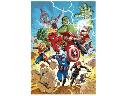 PUZZLE AVENGERS : L'ATTAQUE DES SUPER HEROS MARVEL 300 PIECES - SUPERCOLOR - CLEMENTONI - 21728