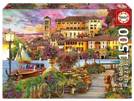 Puzzle balade italienne 1500 pieces - collection peinture italie romantique - Educa - 19562