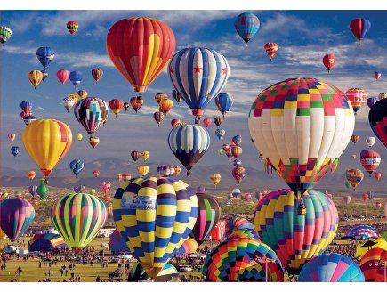 PUZZLE BALLONS DIRIGEABLES / MONTGOLFIERES 1500 PIECES - COLLECTION PAYSAGE - EDUCA - 17977