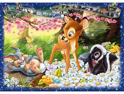 PUZZLE BAMBI ET PANPAN FLOWER JOUENT DANS LA FORET 1000 PIECES - COLLECTION DISNEY - RAVENSBURGER