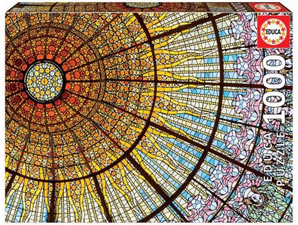 Puzzle barcelone : palais de la musique - catalogne 1000 pieces - collection espagne - Educa 19256