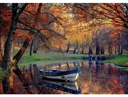 PUZZLE BATEAU SUR LE LAC 2000 PIECES - COLLECTION PAYSAGE ET FORET - BARQUE - EDUCA - 19275