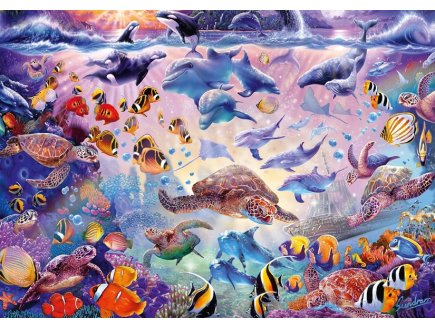 PUZZLE BEAUTE DE L'OCEAN 1000 PIECES - FONDS MARINS, POISSONS, TORTUES - SCHMIDT - 56758