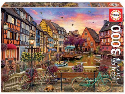 Puzzle  canal de colmar 3000 pieces - collection ville de france - Educa 19051