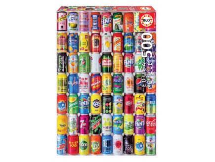 Puzzle Canettes de soda 500 pieces - Boissons, Objets et d�coration - Educa - 18447
