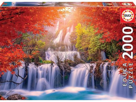 Puzzle cascade en thailande 2000 pieces - collection paysage et foret d'asie - Educa - 19280
