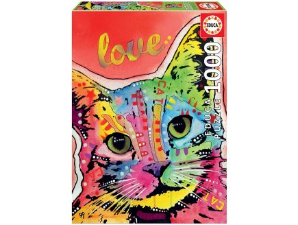 Puzzle chat : tilt cat love - 1000 pieces - collection art dean russo - Educa 19257