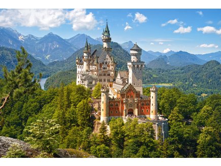 PUZZLE CHATEAU NEUSCHWANSTEIN 500 PIECES - COLLECTION PAYSAGE ET MONTAGNE - CASTORLAND