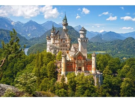 PUZZLE CHATEAU NEUSCHWANSTEIN 500 PIECES - COLLECTION PAYSAGE ET MONTAGNE - CASTORLAND