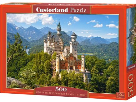 Puzzle chateau neuschwanstein 500 pieces - collection paysage et montagne - castorland