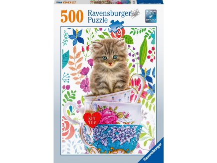 PUZZLE CHATON DANS UNE TASSE 500 PIECES - RAVENSBURGER - 150373