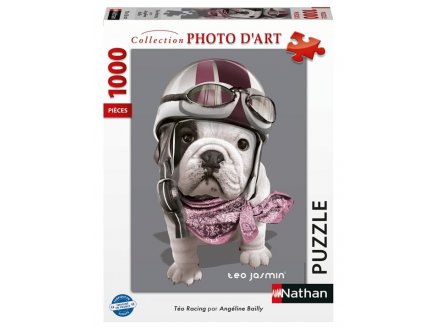 Puzzle chien teo jasmin 1000 pieces - collection photo d'art - Nathan - 87551