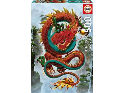Puzzle chine : dragon rouge de la bonne fortune 500 pieces - collection fantastique - Educa - 19003