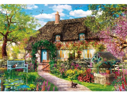 PUZZLE COTTAGE AU PRINTEMPS 1000 PIECES - COLLECTION PAYSAGE - CLEMENTONI - 39908
