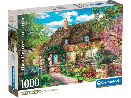 Puzzle cottage au printemps 1000 pieces - collection paysage - Clementoni - 39908