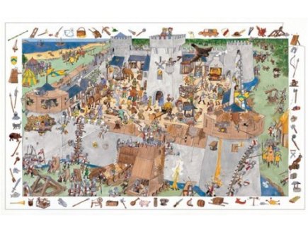 Puzzle d'observation le chateau fort 100 pieces - Djeco - dj07503