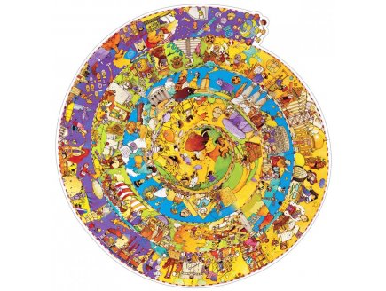 Puzzle d'observation rond - histoire 350 pieces avec poster et livret - Djeco - dj07470