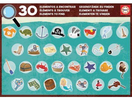 Puzzle detective : le bateau pirate et ile au tresor 50 pieces - Educa - 18896
