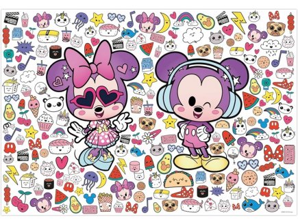 Puzzle Disney 300 pi�ces : Mickey et Minnie kawaii - Dessins pop et fun, BD - Educa - 20465