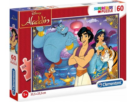 Puzzle Disney Aladdin et Jasmine avec le G�nie de la lampe 60 pi�ces - Clementoni - 26053