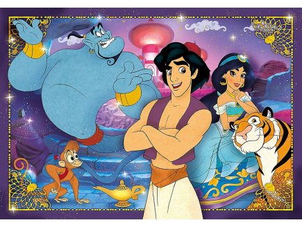 Puzzle Disney Aladdin et Jasmine avec le G�nie de la lampe 60 pi�ces - Clementoni - 26053