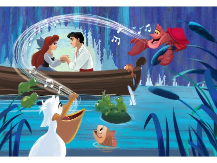 PUZZLE DISNEY ARIEL LA PETITE SIRENE AVEC SON PRINCE PROMENADE ROMANTIQUE 104 PIECES - CLEMENTONI - 27152