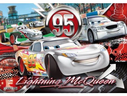 Puzzle Disney Cars Flash Mcqueen - 24 Pieces - Puzzle Super Color Maxi - Clementoni - 24442