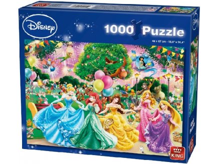 Puzzle disney : le monde de disney et le feu d'artifice 1000 pieces - collection comic - King - 05261