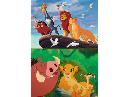Puzzle disney le roi lion : simba timon et pumba - 2 x 48 pieces - educa - 18629