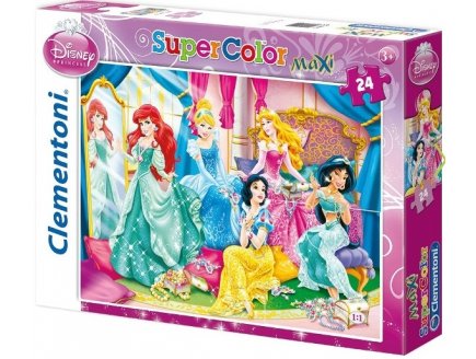 PUZZLE DISNEY LES PRINCESSES - 24 PIECES - PUZZLE SUPER COLOR MAXI - CLEMENTONI - 24420