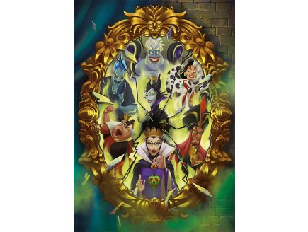 PUZZLE DISNEY LES VILLAINS : MALEFIQUE - URSULA - CRUELLA D'ENFER - JAFAR 1000 PIECES - COLLECTION DISNEY - CLEMENTONI - 39812