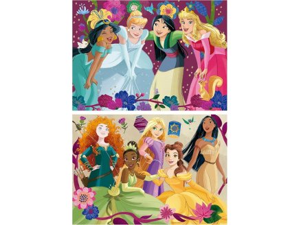 Puzzle Disney Princess : Les princesses réunies 2 x 48 pièces - Dessin animé - Educa - 19675
