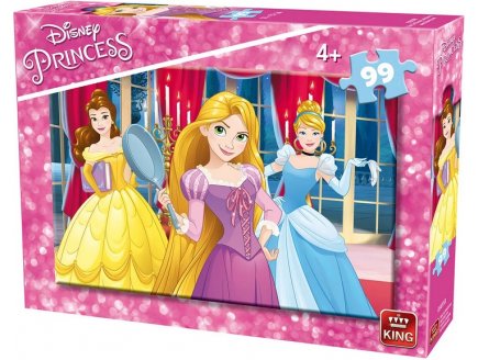 PUZZLE DISNEY PRINCESSE : RAIPONCE BELLE CENDRILLON DANS LA SALLE DE BAL 99 PIECES - KING