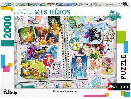 Puzzle disney scrapbooking 2000 pieces - collection disney mickey et ses amis - Nathan - 878871