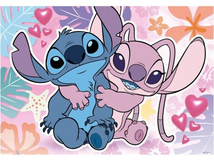 PUZZLE DISNEY STITCH : STITCH ET ANGEL LOVE 300 PIECES - DESSIN ANIME - EDUCA 19964
