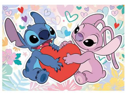 PUZZLE DISNEY STITCH : STITCH ET ANGEL LOVE 500 PIECES - DESSIN ANIME - EDUCA - 19911