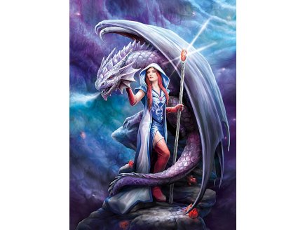 PUZZLE DRAGON MAGE 1000 PIECES - ANNE STOKES - COLLECTION LOUP - CLEMENTONI - 39525