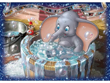 PUZZLE DUMBO L'ELEPHANT PREND SON BAIN ET SOURIS TIMOTHEE 1000 PIECES - COLLECTION DISNEY - RAVENSBURGER - 196760
