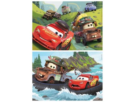 Puzzle en bois cars : flash mcqueen et martin 2 x 25 pieces - Educa - 18877
