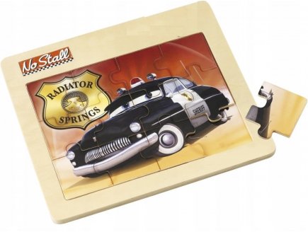 Puzzle en bois - Cars : Sheriff 12 pi�ces - Voiture de police
