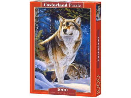 Puzzle famille de loup dans la montagne 1000 pieces - collection animaux sauvages et paysage