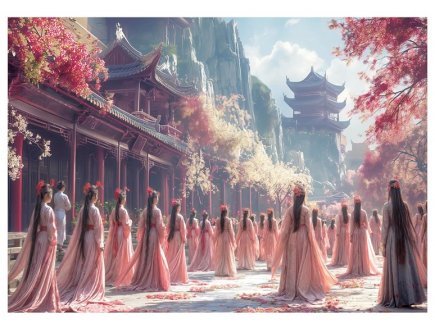 PUZZLE FEMMES GEISHAS AU TEMPLE, JAPON 1000 PIECES - TRADITION, ART ET CULTURE - EDUCA - 20244