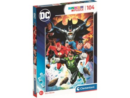 PUZZLE FLASH SUPERMAN BATMAN ET LANTERN - 104 PIECES - COLLECTION MARVEL - CLEMENTONI 