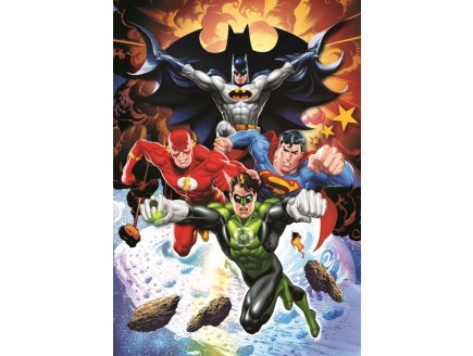 Puzzle flash superman batman et lantern - 104 pieces - collection marvel - Clementoni 