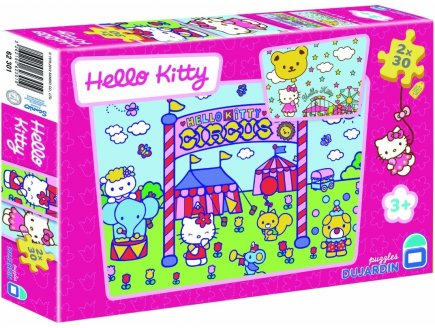 PUZZLE HELLO KITTY CIRCUS 2 X 30 PIECES - DUJARDIN - 62301B