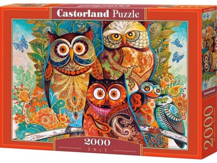 Puzzle hiboux et chouettes 2000 pieces - collection animaux et art