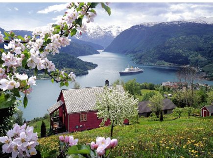 PUZZLE IDYLLE SCANDINAVE 500 PIECES - COLLECTION PAYSAGE ET LAC - RAVENSBURGER