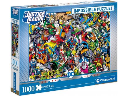 Puzzle impossible dc / justice league 1000 pieces - collection super heroes - Clementoni - 39599
